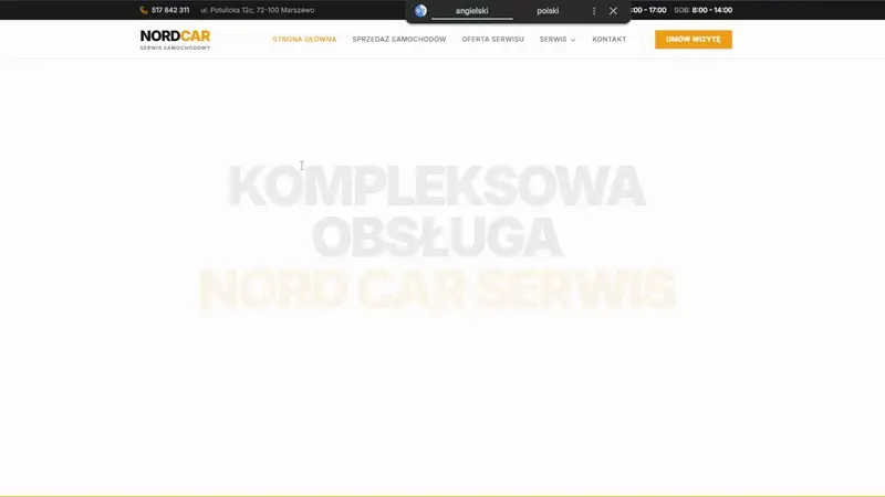 NordCar Service — animated preview
